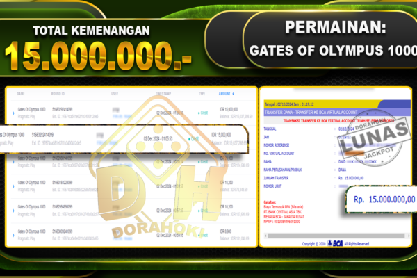 GATES OF OLYMPUS 1000 Rp.15.000.000