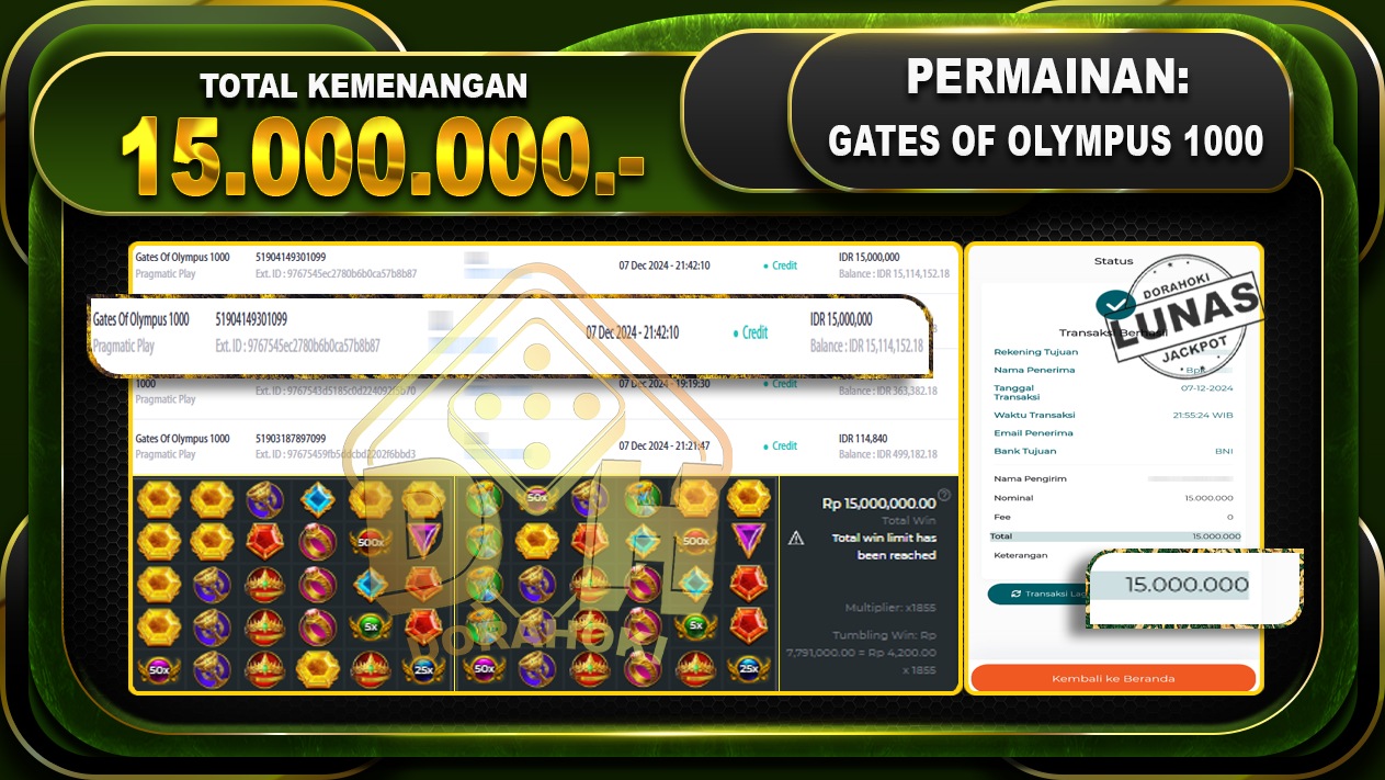 GATES OF OLYMPUS 1000 Rp.15.000.000