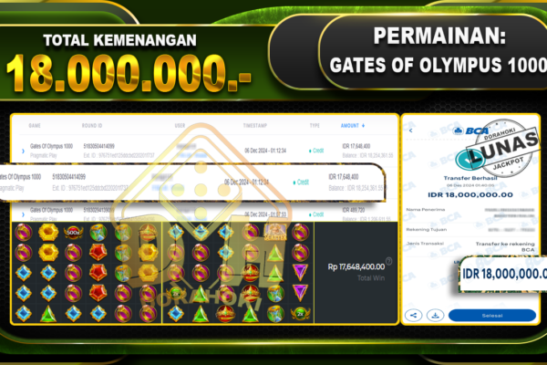 GATES OF OLYMPUS 1000 Rp.18.000.000