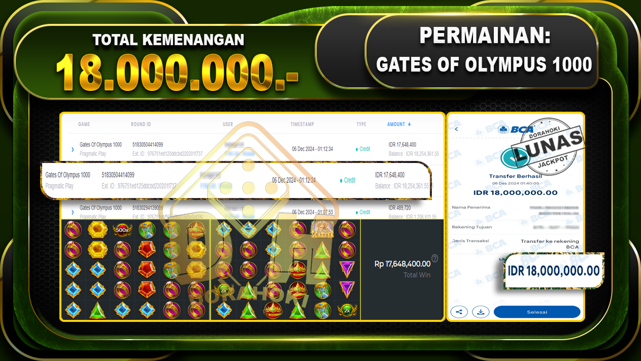 GATES OF OLYMPUS 1000 Rp.18.000.000