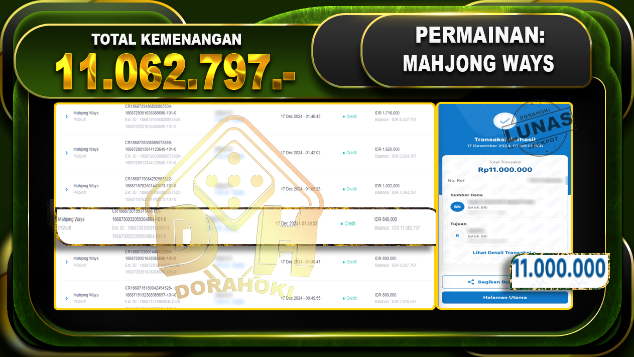 MAHJONG WAYS RP 11.062.797