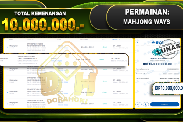 MAHJONG WAYS Rp.10.000.000