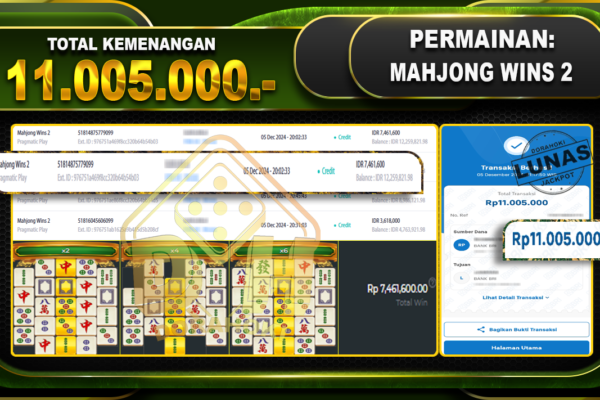 MAHJONG WINS 2 Rp.11.005.000