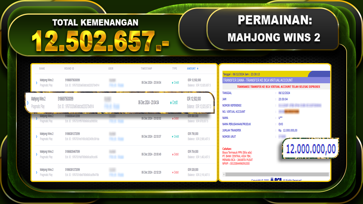 MAHJONG WINS 2 RP.12.502.657