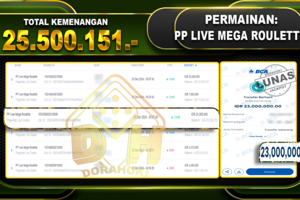 PP LIVE MEGA ROULETTE RP 25.500.151