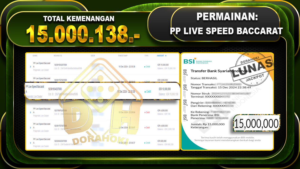 PP LIVE SPEED BACCARAT RP 15.000.138