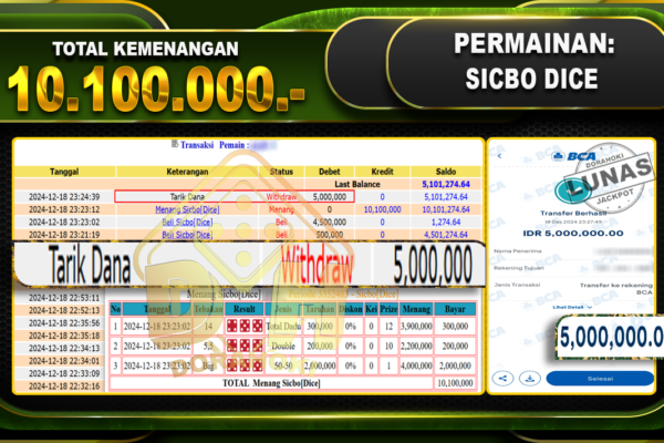 SICBO DICE RP 10.100.000