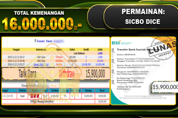 SICBO DICE RP 16.000.000