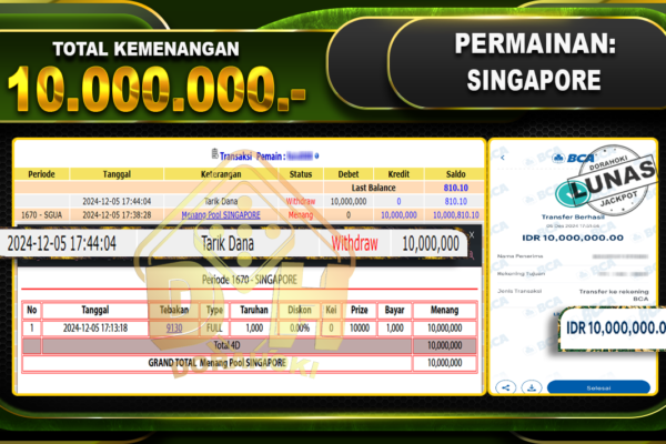 TOGEL SINGAPORE Rp.10.000.000