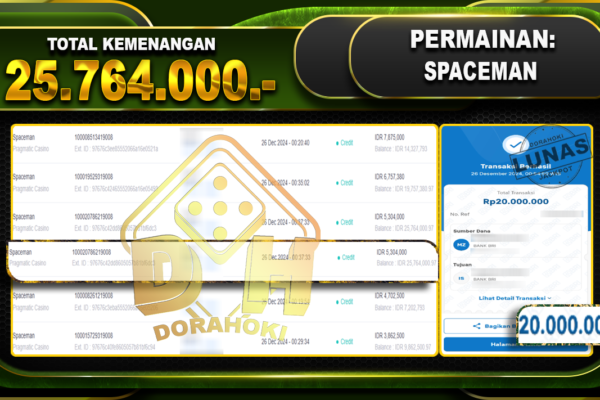 BUKTI JP SPACEMAN RP 25.764.000