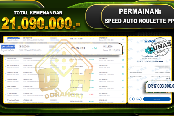 SPEED AUTO ROULETTE PP Rp.21.090.000