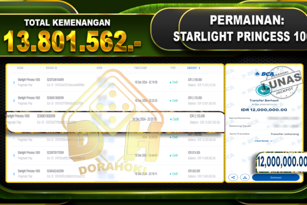 STARLIGHT PRINCESS 1000 RP 13.801.562