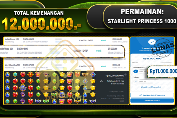 STARLIGHT PRINCESS 1000 Rp.12.000.000