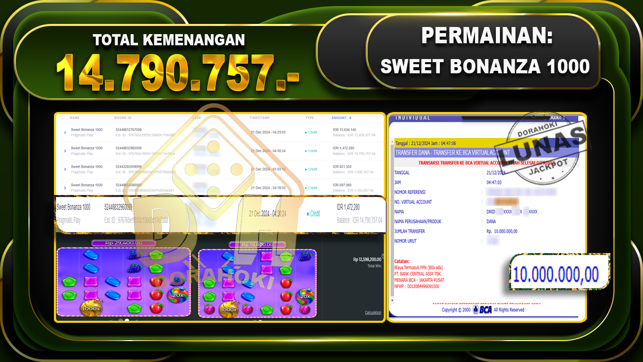 SWEET BONANZA 1000 RP 14.790.757