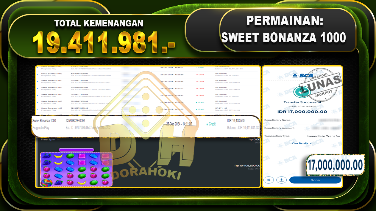 SWEET BONANZA 1000 RP 19.411.981