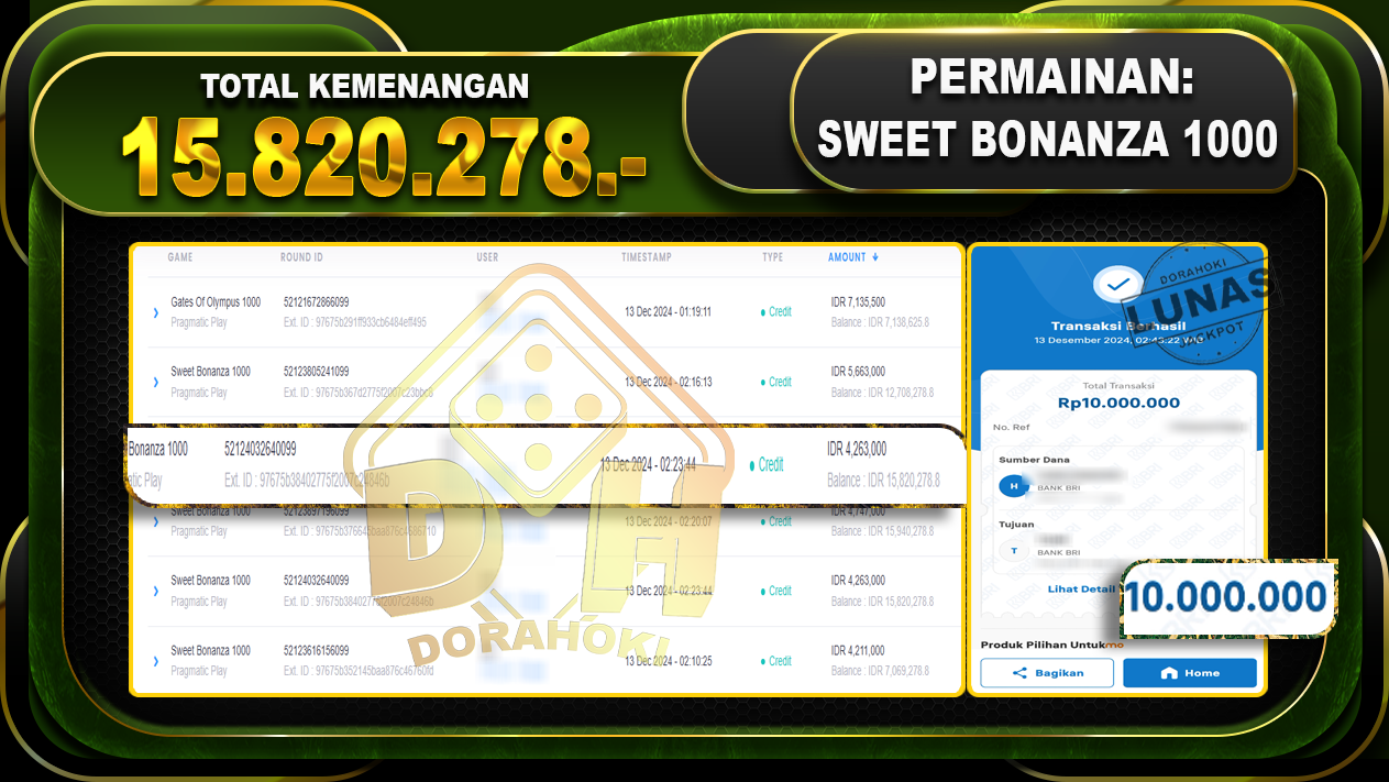 SWEET BONANZA 1000 RP.15.820.278