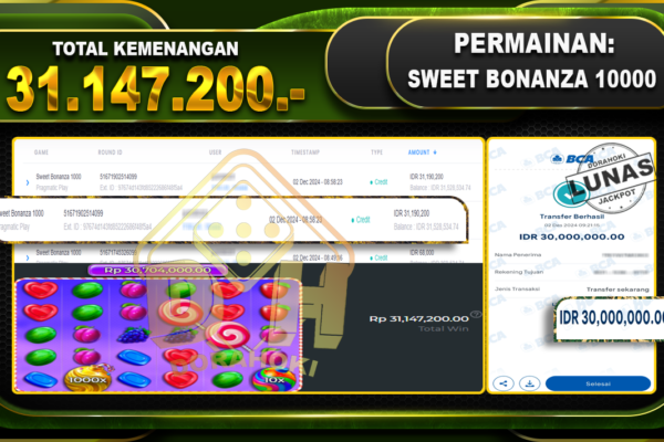 SWEET BONANZA 1000 Rp.31.147.200