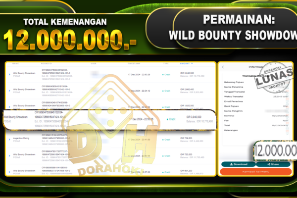 WILD BOUNTY SHOWDOWN RP 12.000.000