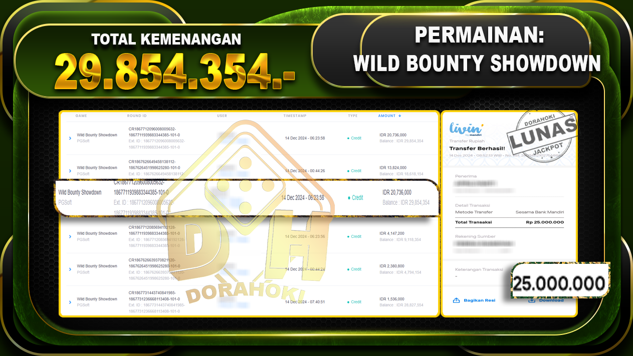 WILD BOUNTY SHOWDOWN RP 29.854.354