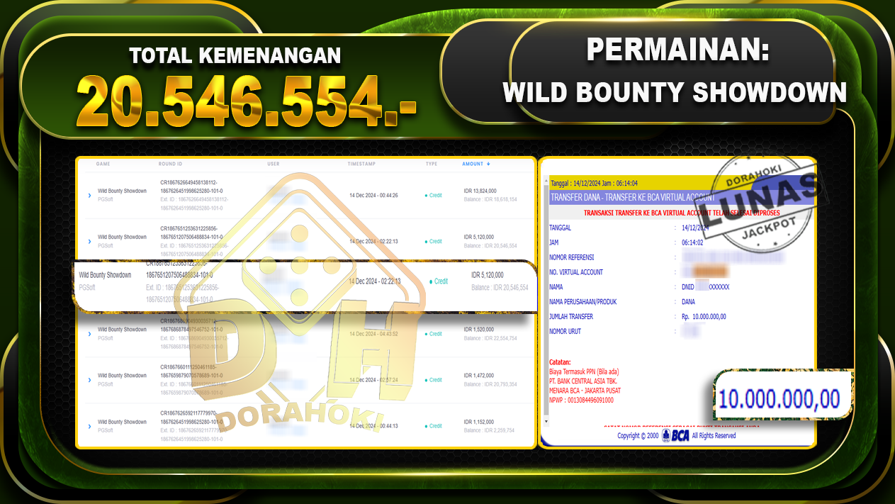 WILD BOUNTY SHOWDOWN RP20.546.554