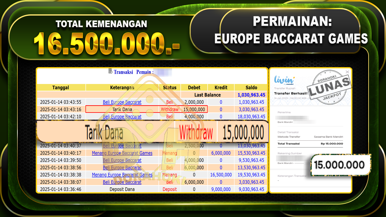 EUROPE BACCARAT GAMES