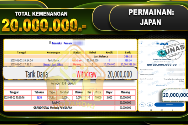 TOGEL JAPAN RP 20.000.000