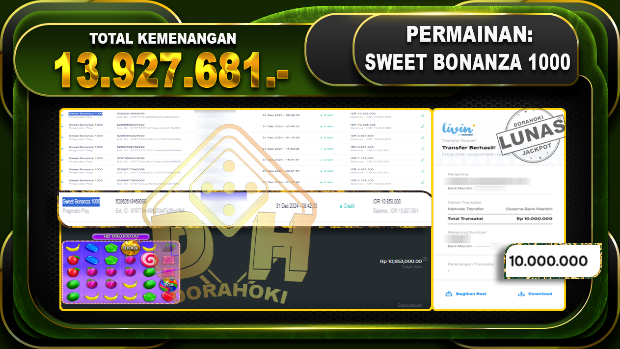 SWEET BONANZA 1000 RP 13.927.681