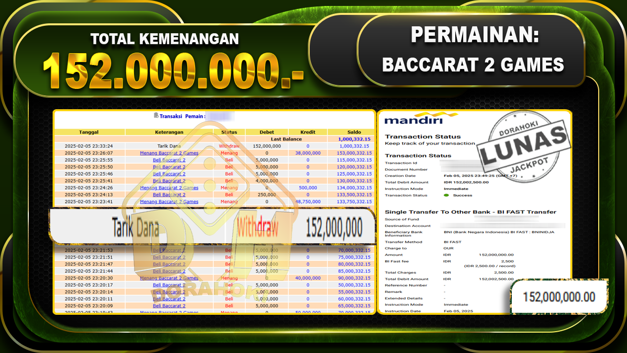 BACCARAT 2 GAMES