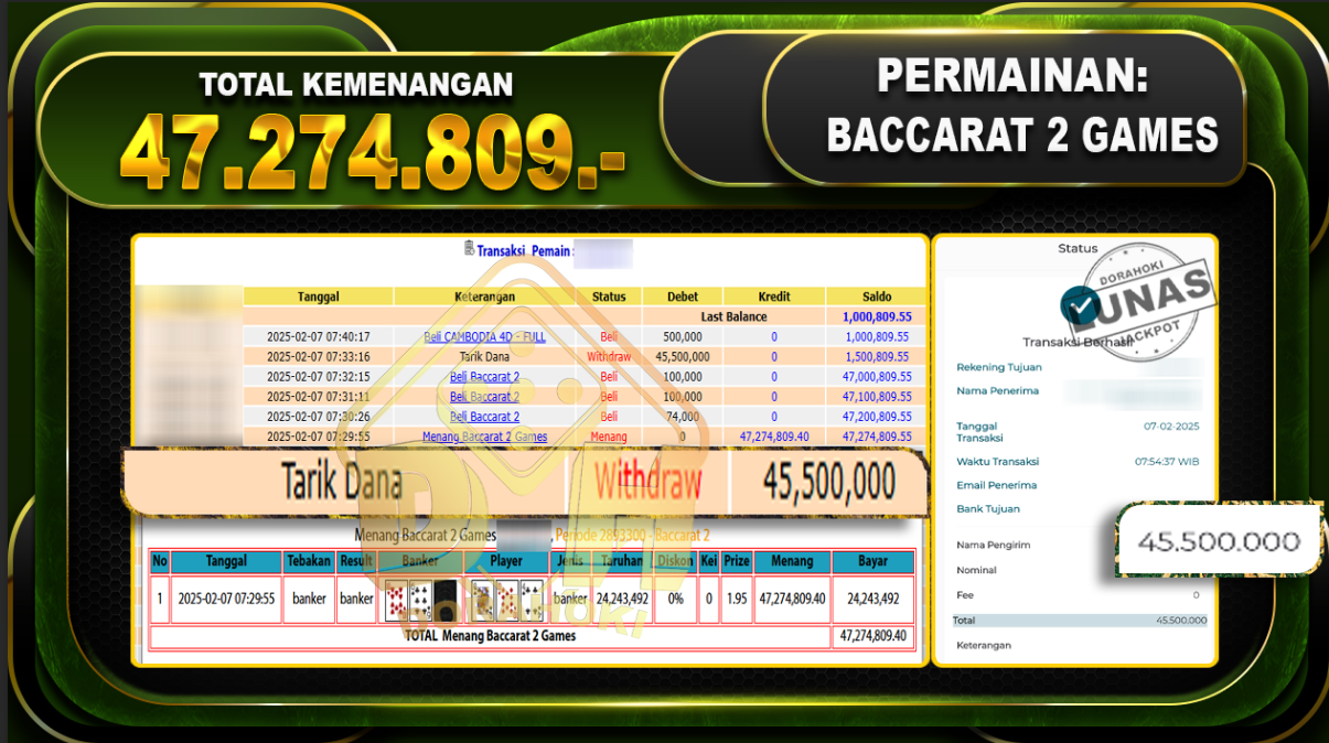 BACCARAT 2 GAMES