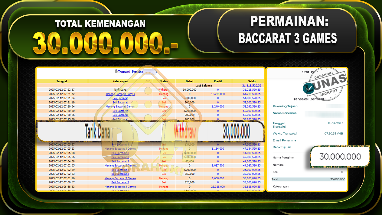 BACCARAT 3 GAME