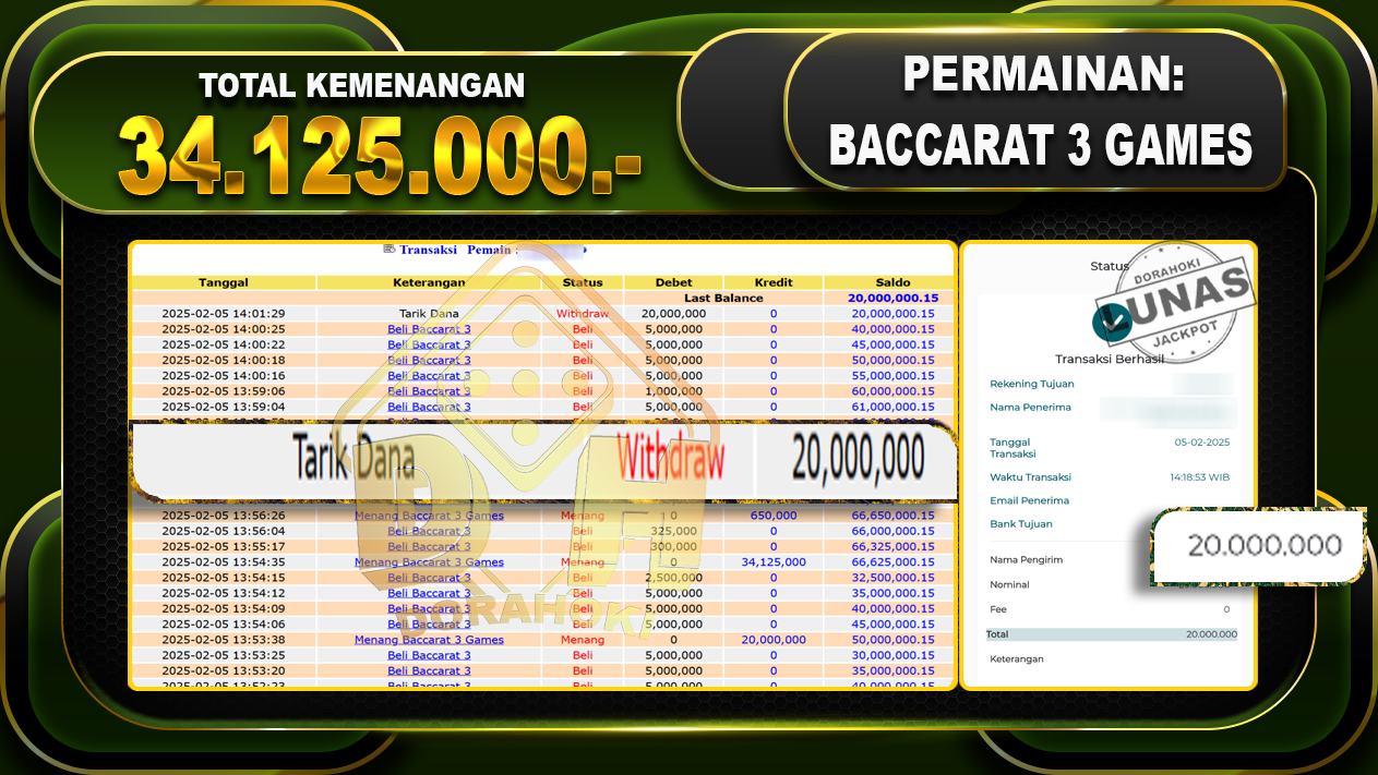 BACCARAT 3 GAMES