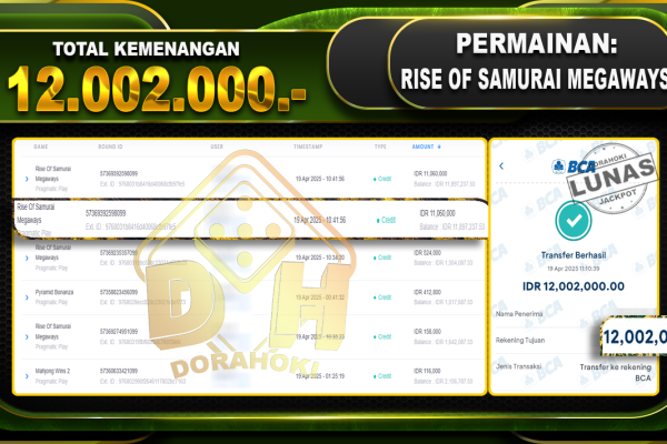 Rise Of Samurai Megaways – DORAHOKI 19 April 2025