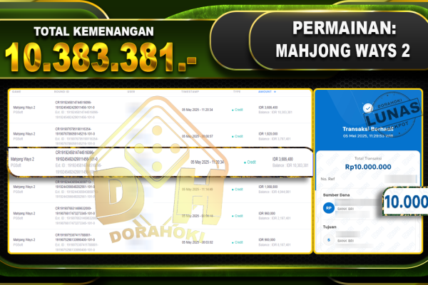 MAHJONG WAYS 2 – DORAHOKI 05 Mei 2025