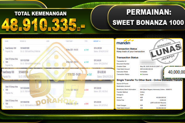 SWEET BONANZA 1000 – DORAHOKI 08 Mei 2025