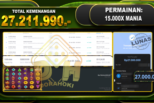 15000 X MANIA – DORAHOKI 5 Juni 2025 15.000X MANIA