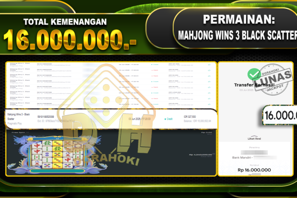 MAHJONG WINS 3 BLACK SCATTER – DORAHOKI 3 Juni 2025 MAHJONG WINS 3 BLACK SCATTER