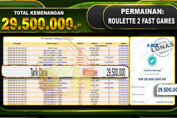 ROULETTE 2 FAST GAMES