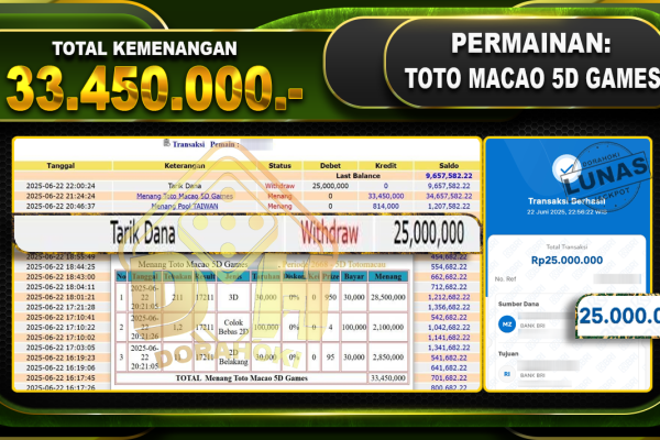 TOTO MACAO 5D GAMES