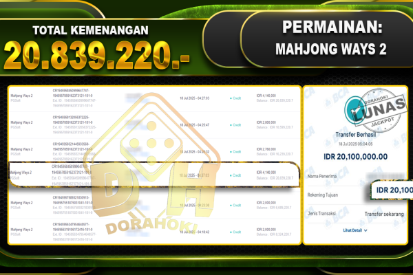 Mahjong Ways 2 – DORAHOKI 17 Juli 2025 MahjongWays2