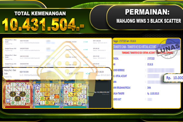 Mahjong Wins 3 – Black Scatter – DORAHOKI 16 Juli 2025 MahjongWins3BlackScatter