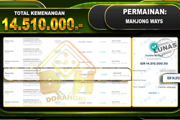 Mahjong Ways – DORAHOKI 31 Juli 2025 Mahjong-Ways