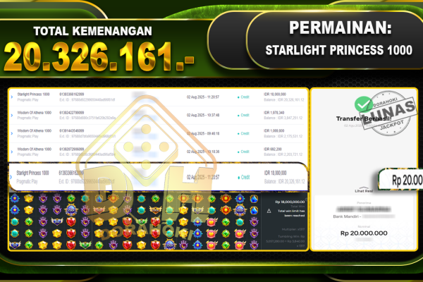 Starlight Princess 1000 – DORAHOKI 02 Agustus 2025 Starlight-Princess-1000