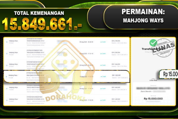 Mahjong Ways – DORAHOKI 09 Agustus 2025 Mahjong-Ways