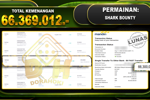 Shark Bounty – DORAHOKI 10 Agustus 2025 SHARK-BOUNTY