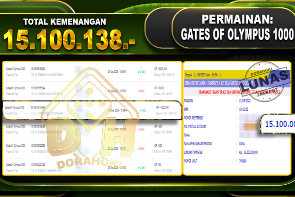 Gates Of Olympus 1000 – DORAHOKI 21 SEPTEMBER 2025