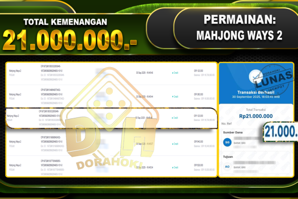 Mahjong Ways 2 – DORAHOKI 30 SEPTEMBER 2025