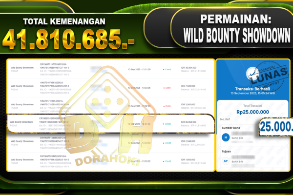Wild Bounty Showdown – DORAHOKI 13 SEPTEMBER 2025