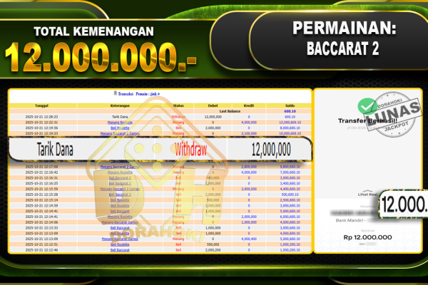 BACCARAT 2 – DORAHOKI 21 OKTOBER 2025