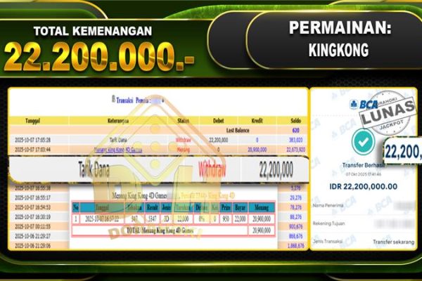 TOGEL KingKong 4D – DORAHOKI 07 OKTOBER 2025