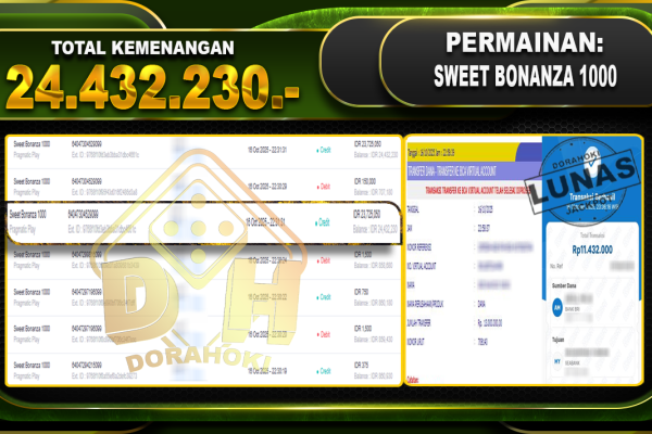Sweet Bonanza 1000 – DORAHOKI 17 OKTOBER 2025